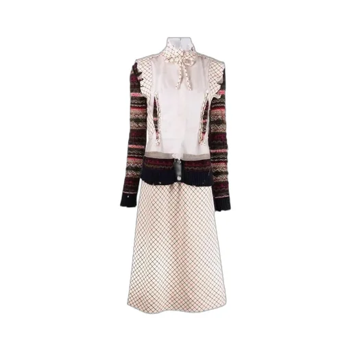 Spliced Cardigan Dress