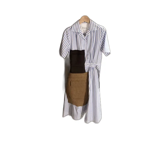 Panelled Striped Shirtdress