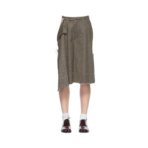 Deconstructed Striped Bermuda Shorts