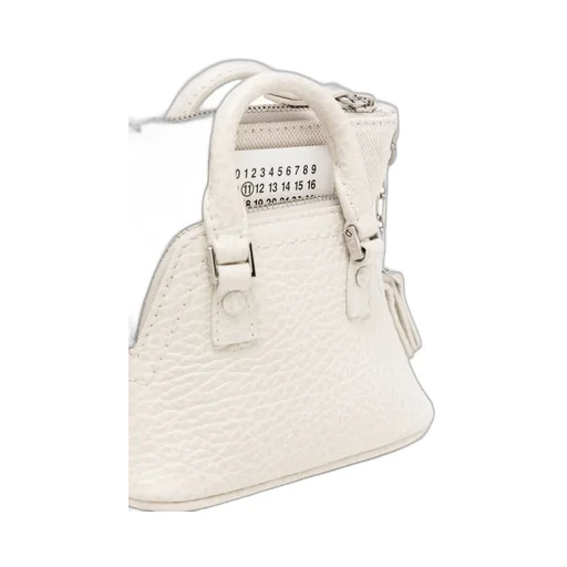 Numbers-Patch Zipped Mini Shoulder Bag