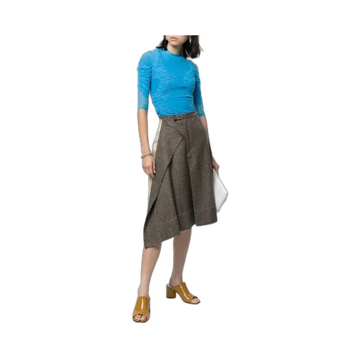 Deconstructed Striped Bermuda Shorts