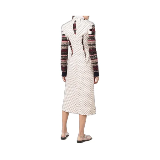 Spliced Cardigan Dress