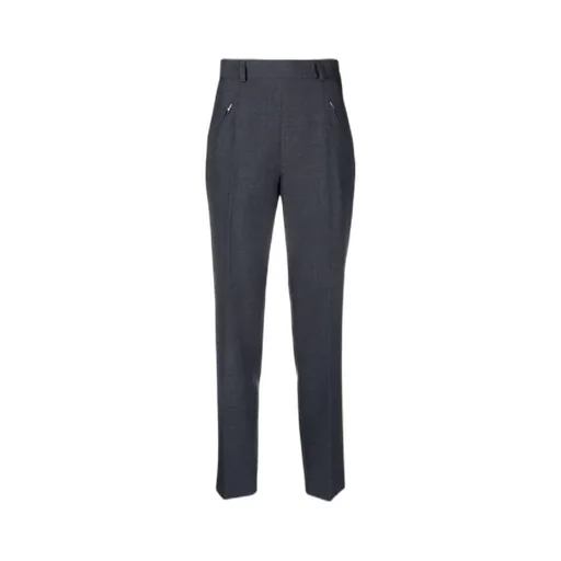 High-Waisted Slim-Fit Trousers