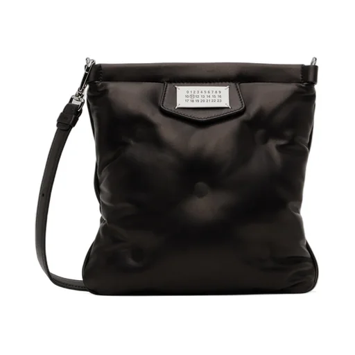 Quilted Logo Patch Messenger Bag