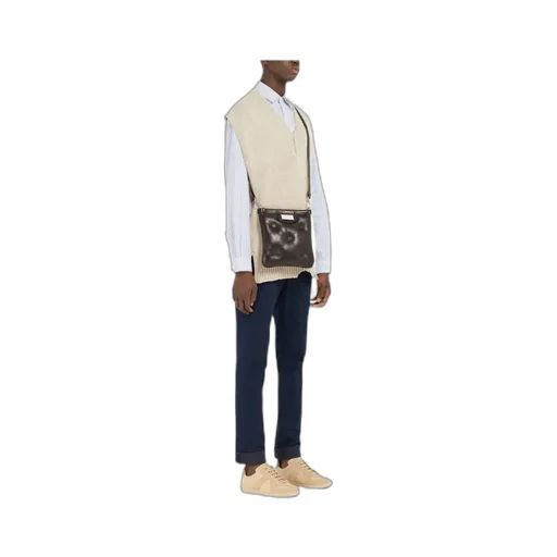 Quilted Logo Patch Messenger Bag