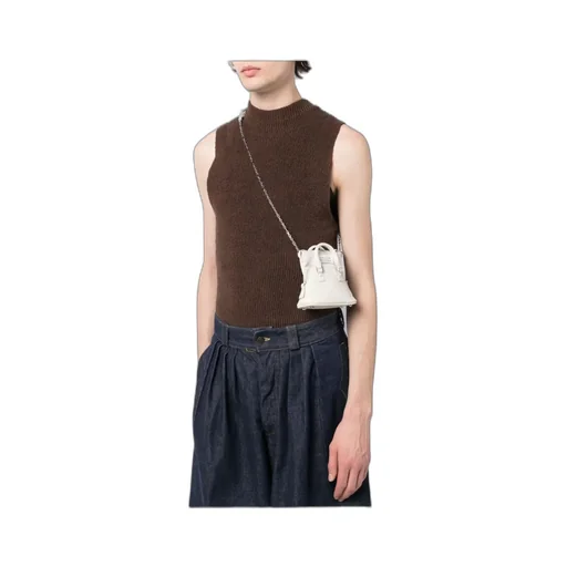Numbers-Patch Zipped Mini Shoulder Bag