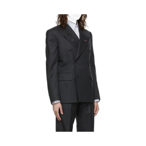Double-Breasted Long-Sleeved Blazer