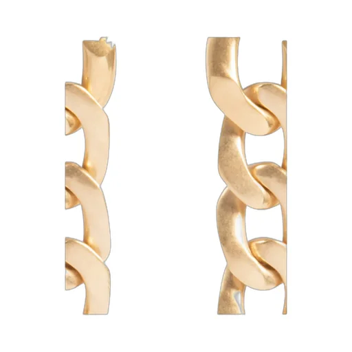 Curb-Chain Detailed Drop Earrings