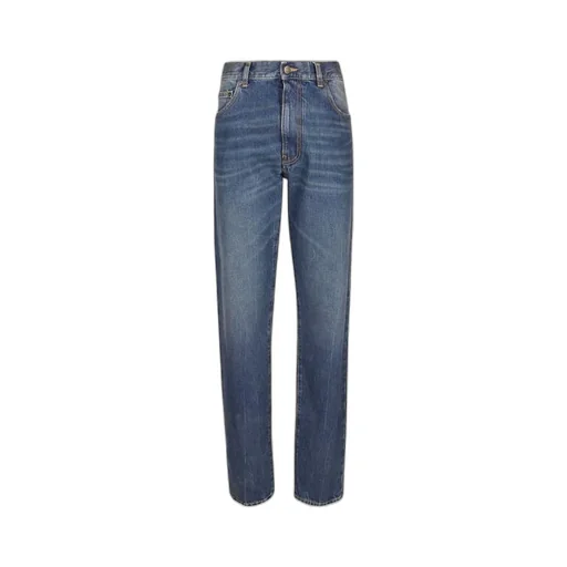 Four-Stitch Straight-Leg Jeans