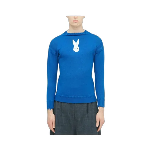 Distressed Effect Ribbed Knit Jumper