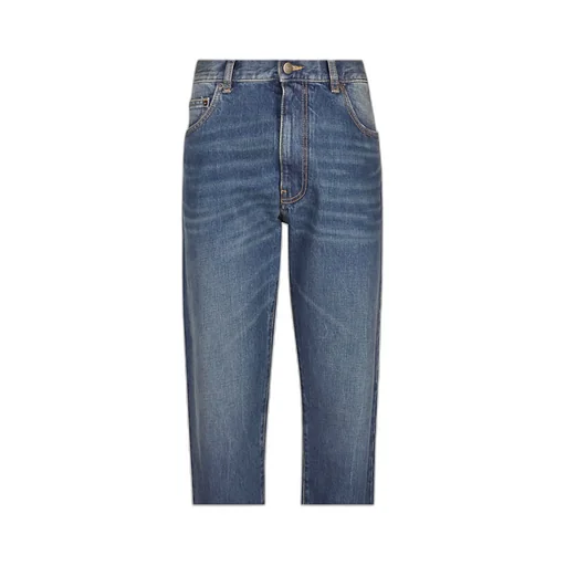 Four-Stitch Straight-Leg Jeans