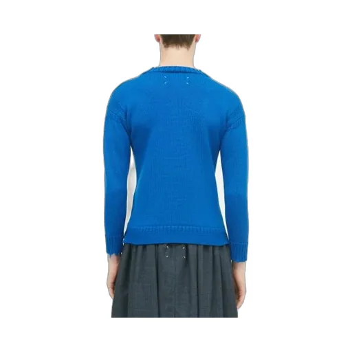 Distressed Effect Ribbed Knit Jumper