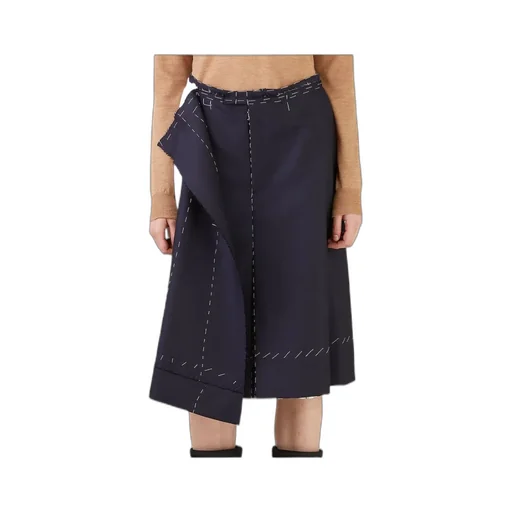 Contrast Panel Knee-Length Skorts