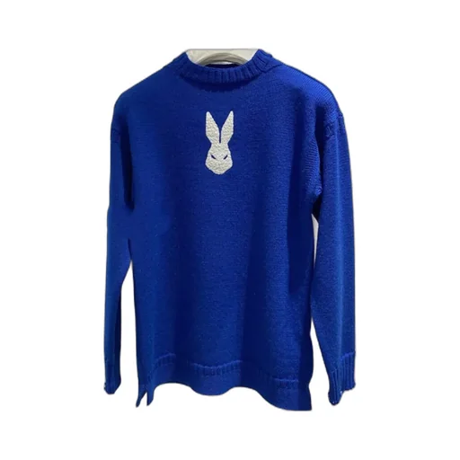 Distressed Effect Ribbed Knit Jumper