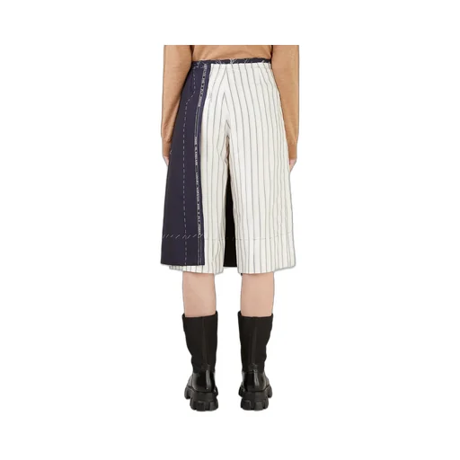 Contrast Panel Knee-Length Skorts