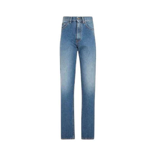 High-Waisted Straight-Legged Jeans