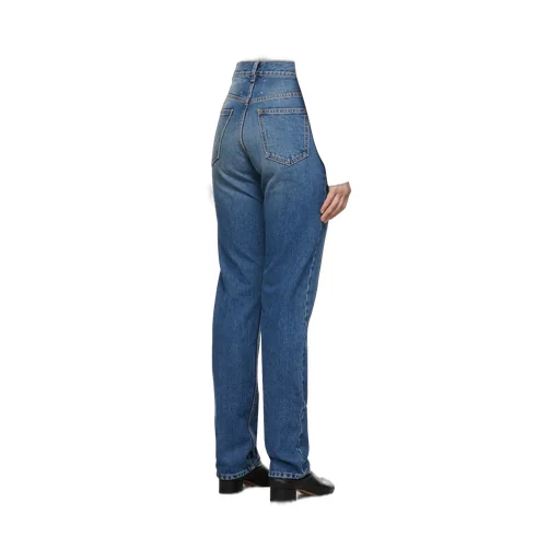 High-Waisted Straight-Legged Jeans