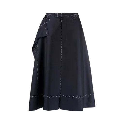 Contrast Panel Knee-Length Skorts
