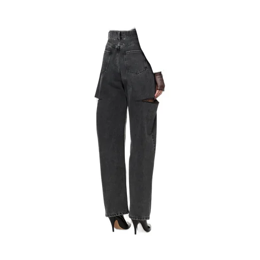 High-Waist Tapered Leg Jeans