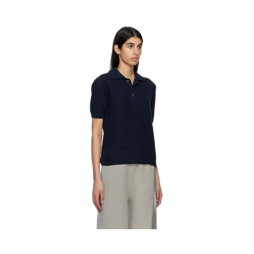 Nostalgic Boucle Knit Polo Shirt