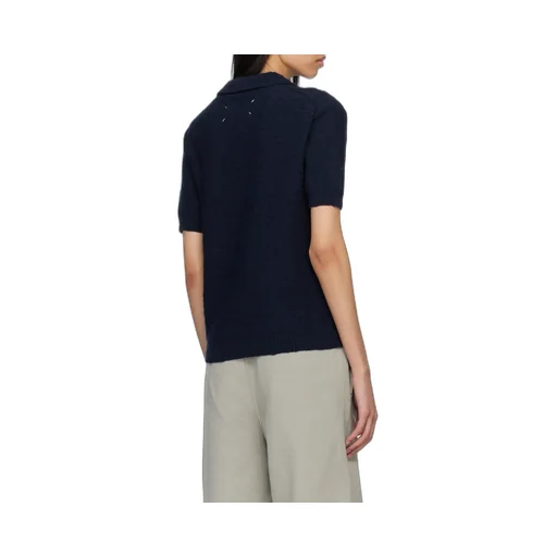 Nostalgic Boucle Knit Polo Shirt