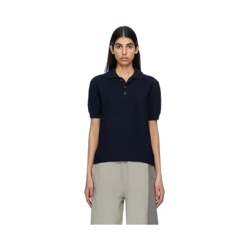 Nostalgic Boucle Knit Polo Shirt