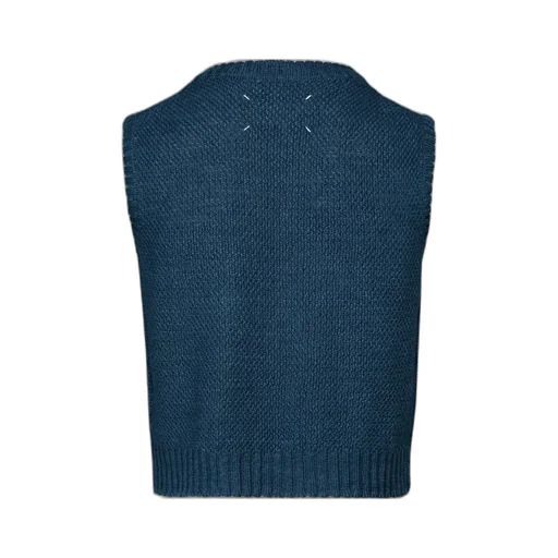 Chunky-Knitted V-Neck Vest