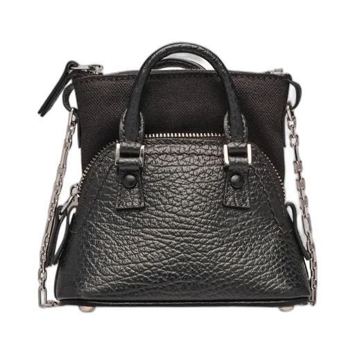 Numbers-Patch Zipped Mini Shoulder Bag