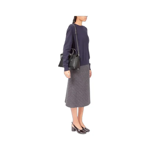 Logo Plaque Top Handle Tote Bag