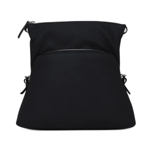 Logo Patch Zip-Up Shoulder Bag