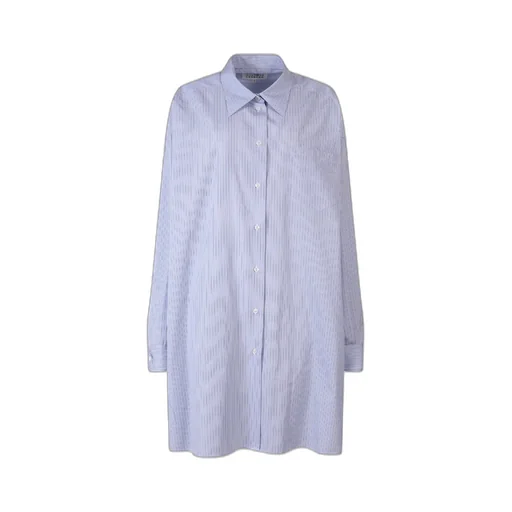 Striped Button-Up Oversized Shirt