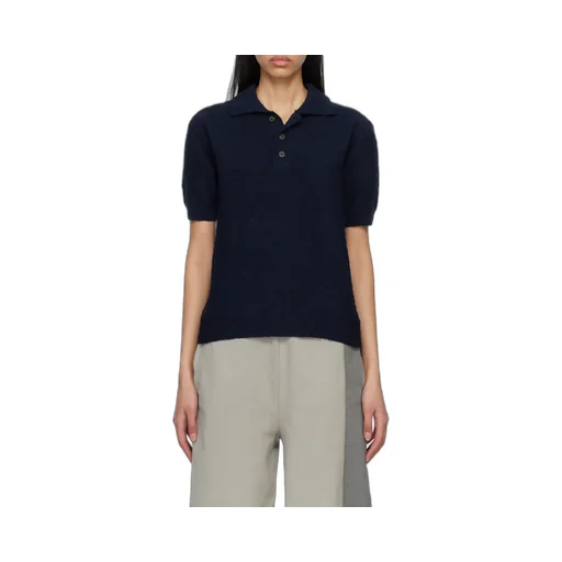 Nostalgic Boucle Knit Polo Shirt