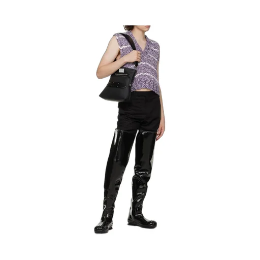 Logo Patch Zip-Up Shoulder Bag