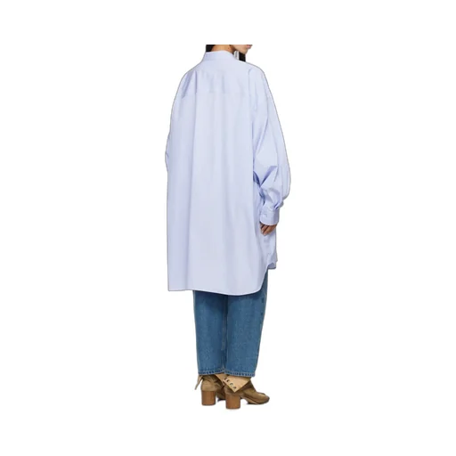 Striped Button-Up Oversized Shirt