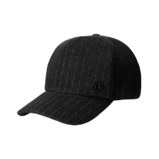 Pinstriped Logo-Plaque Cap