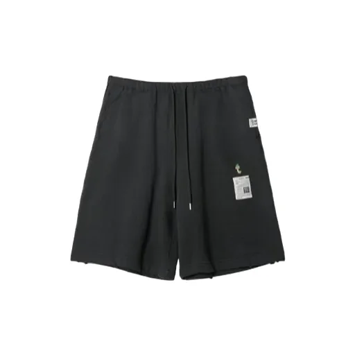 Drawstring Patch-Pocket Sweat Shorts