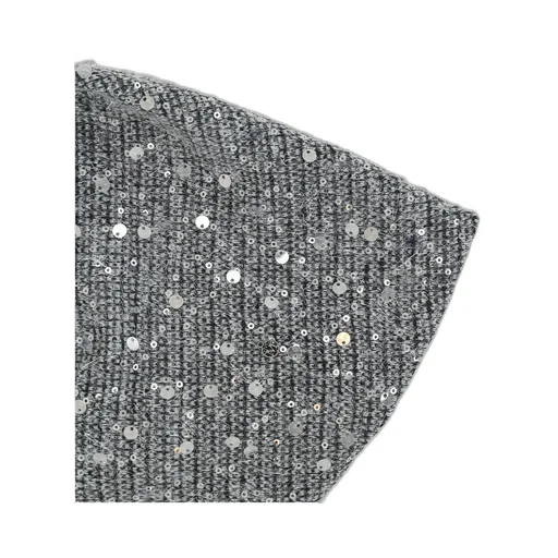 Sequin-Embellished Beanie Hat