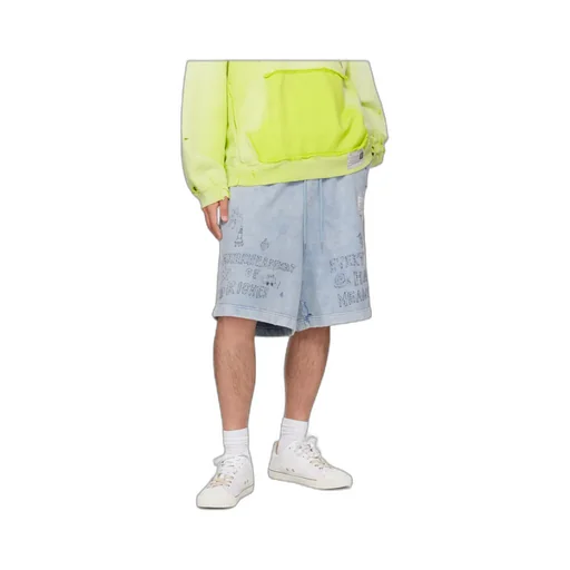 Distressed Drawstring Shorts