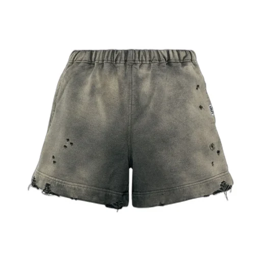 Distressed Cotton Shorts