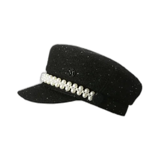 Pearl-Embellished Cap