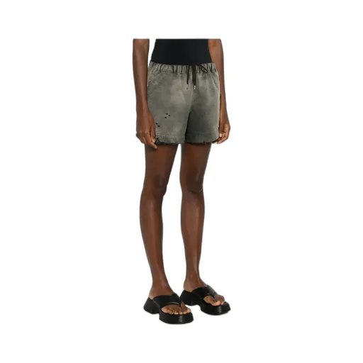 Distressed Cotton Shorts