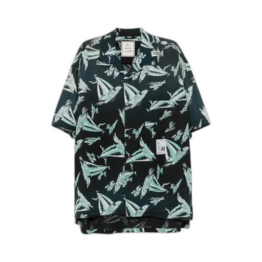 Pattern-Printed Short-Sleeved Shirt