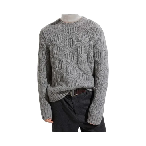 Cable-Knit Crew-Neck Sweater