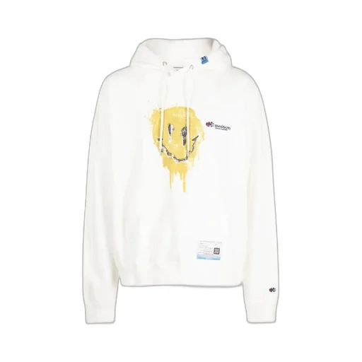 Smiley Face Printed Drawstring Hoodie