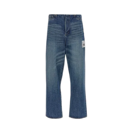 Logo-Patch Straight-Leg Jeans