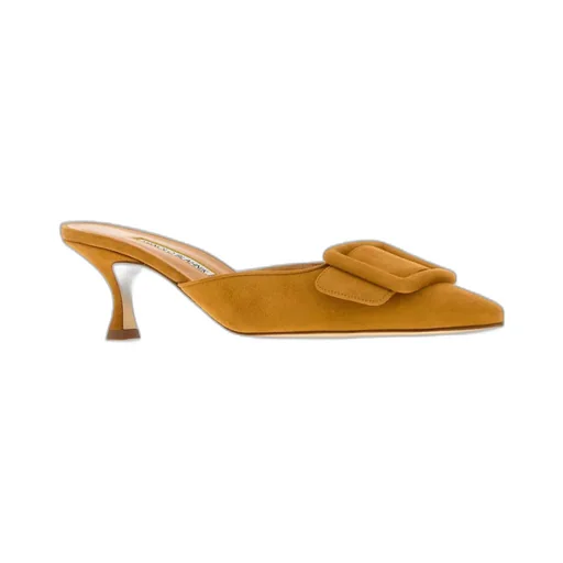 50Mm Maysale Suede Kitten-Heel Mules