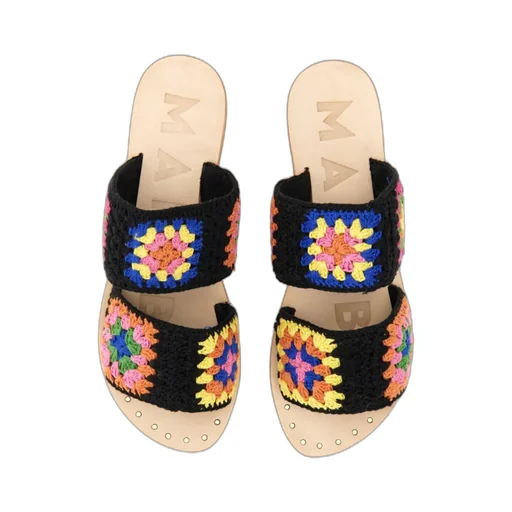 YucatÁN Crochet Two Bands Sandals