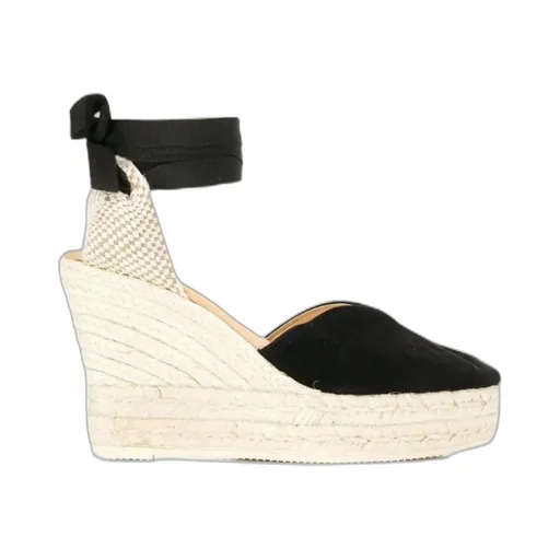 Wrap-Tie Wedge Espadrilles