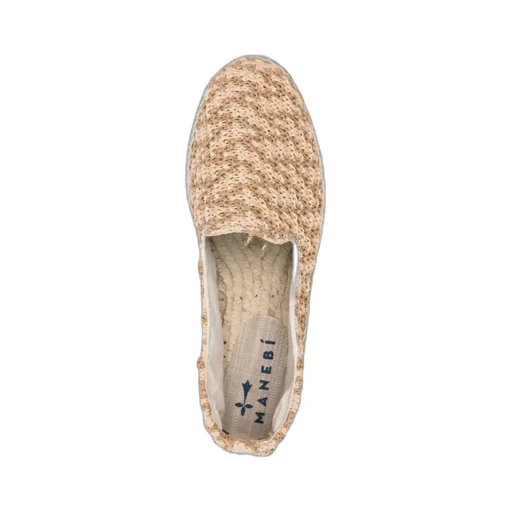 Zigzag-Woven Raffia Espadrilles
