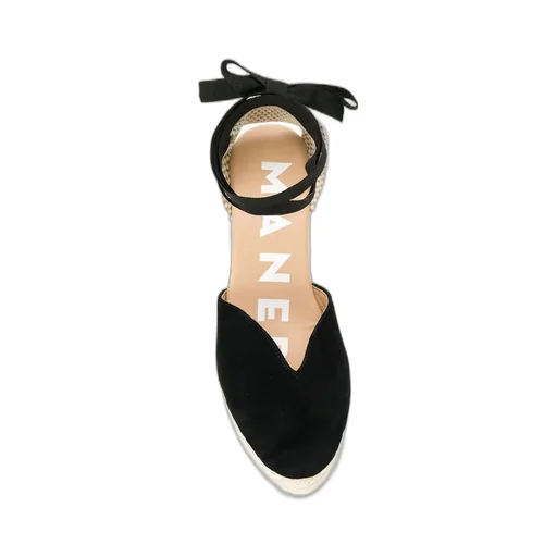 Wrap-Tie Wedge Espadrilles